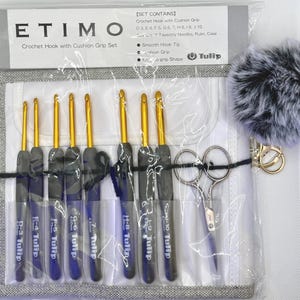 Tulip Etimo - Set de crochets avec prise coussinée, bouts lisses