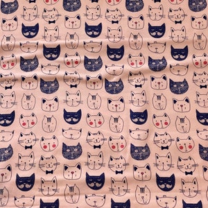 Super Snuggle Cat Faces Flannel Fabric
