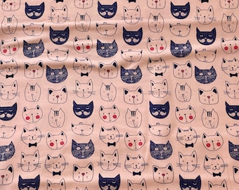 Super Snuggle Cat Faces Flannel Fabric
