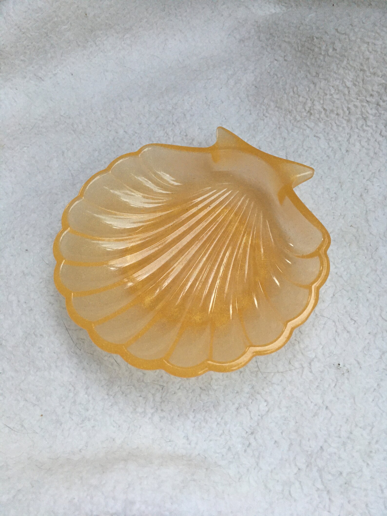 Golden Shell/ Resin/ 10 X 10 Cm/ Handmade/ Soap Dish/ Ring Etsy