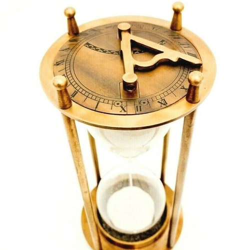 Handmade Classic World Sun-dial Timer Clock Working Maritime Compasses Decor New 