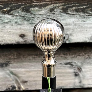 Flower Handle Elegant Sturdy Black Colour Foldable Wooden Walking Stick - Finest Wood Handcrafted Stick - Perfect for Hiking & Nature Walks