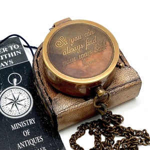 Personalised Engraved Pocket Compass Brass Nautical Compass, Handmade Compass, Christmas Gift, Gift for husband, Gift for her, Wedding Gift