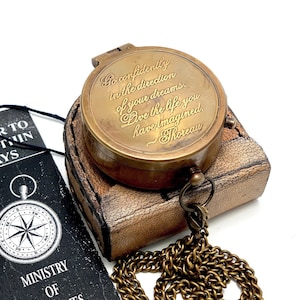 Personalised Engraved Pocket Compass Brass Nautical Compass, Handmade Compass, Christmas Gift, Gift for husband, Gift for her, Wedding Gift