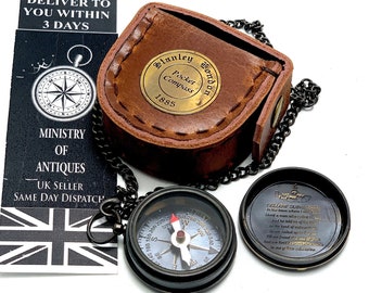 Made For Royal Navy Antique Compass Engraved Compass, Mens gift, Husband gift, Antique Compass, Bridesmaid gift, Poem Compass.