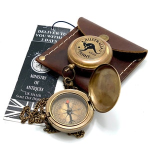 Engraved Pocket Compass Brass Nautical Compass, Handmade Compass, Christmas Gift, Gift for husband, Mens Gift, Gift for her, Wedding Gift