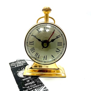 Antique Maritime Nautical Style Personalise Desk Stand Analog Clock Office Desk Decorative Clock Vintage Design Clock Solid Brass Clock