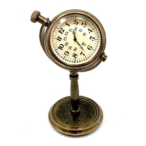 Brass Desk Clock -  UK