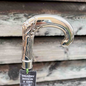 Classic Foldable Black Wooden Walking Stick with Silver Derby Handle - Timeless and Convenient Support for Your Daily Walks