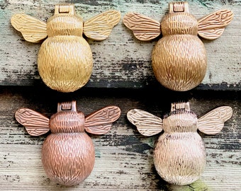 Solid Brass Bumble Bee Door Knocker - Antique Vintage Country Style Knockers - Selection of Four Colour Bumble Bee Door Knocker