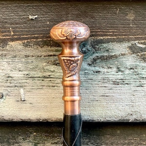Antique Design Flower Handle Solid Brass Stylish Hard Wood Polished Beautiful Folding Walking Stick Vintage Canes Designer Walking Stick