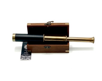 Telescopio Vintage In Ottone Su Treppiede – Decoro Nautico Con Lenti Di Qualità, Ideale Per Viaggi, Regali O Home Décor - 3