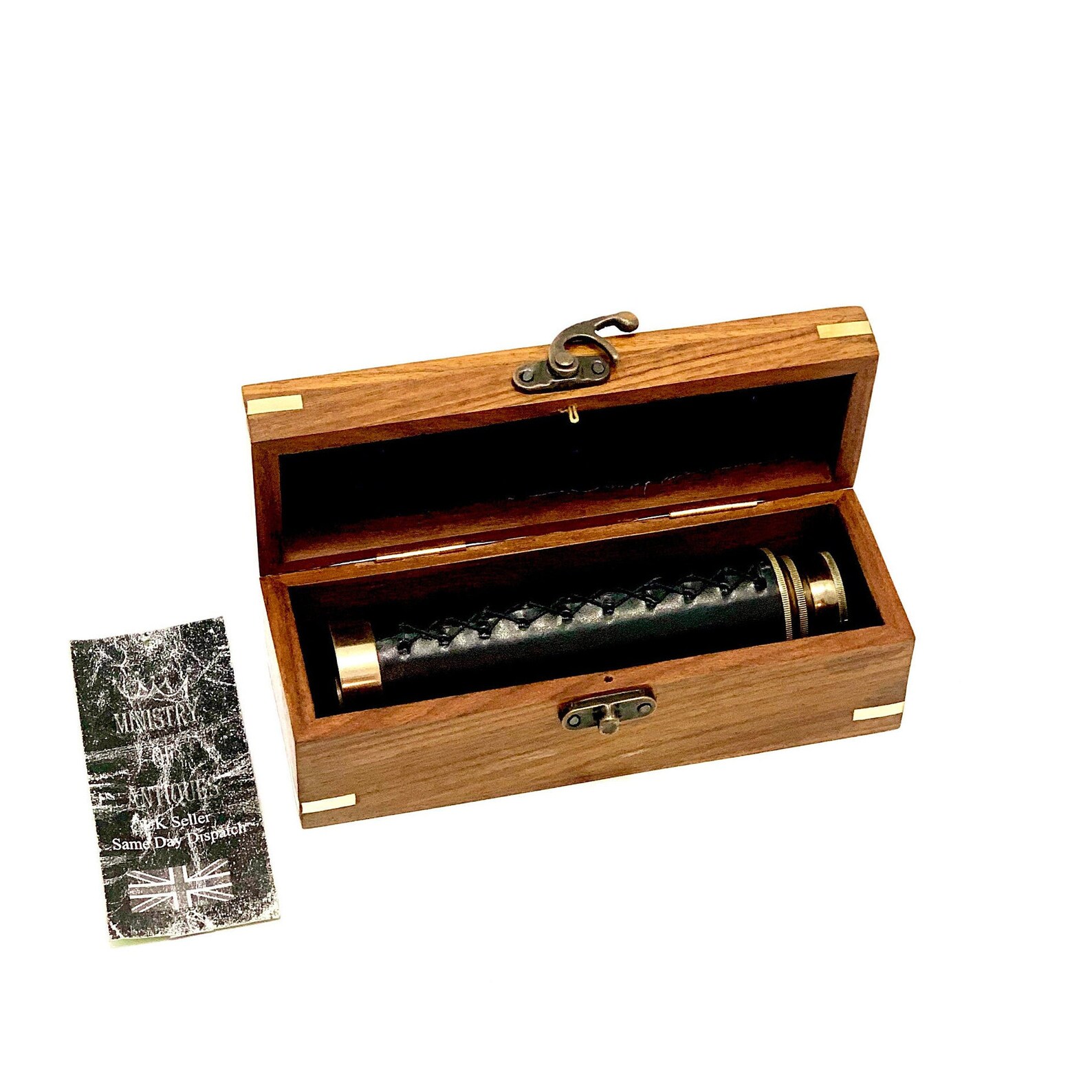 Antique Design Telescope Handheld Wooden Box Optic Nautical Etsy