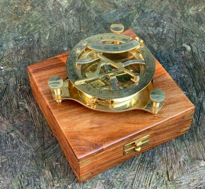 Sundial Compass Vintage Nautical 4.5 Marine Compasses Etsy