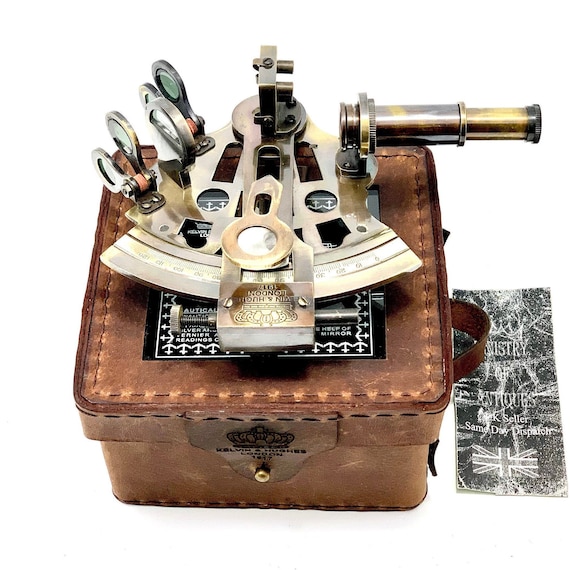Antique Patina Three-inch Brass Box Sextant - Stanley London