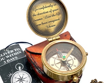 Engraved Pocket Compass, Personalized Gift For Loved Ones - View #3