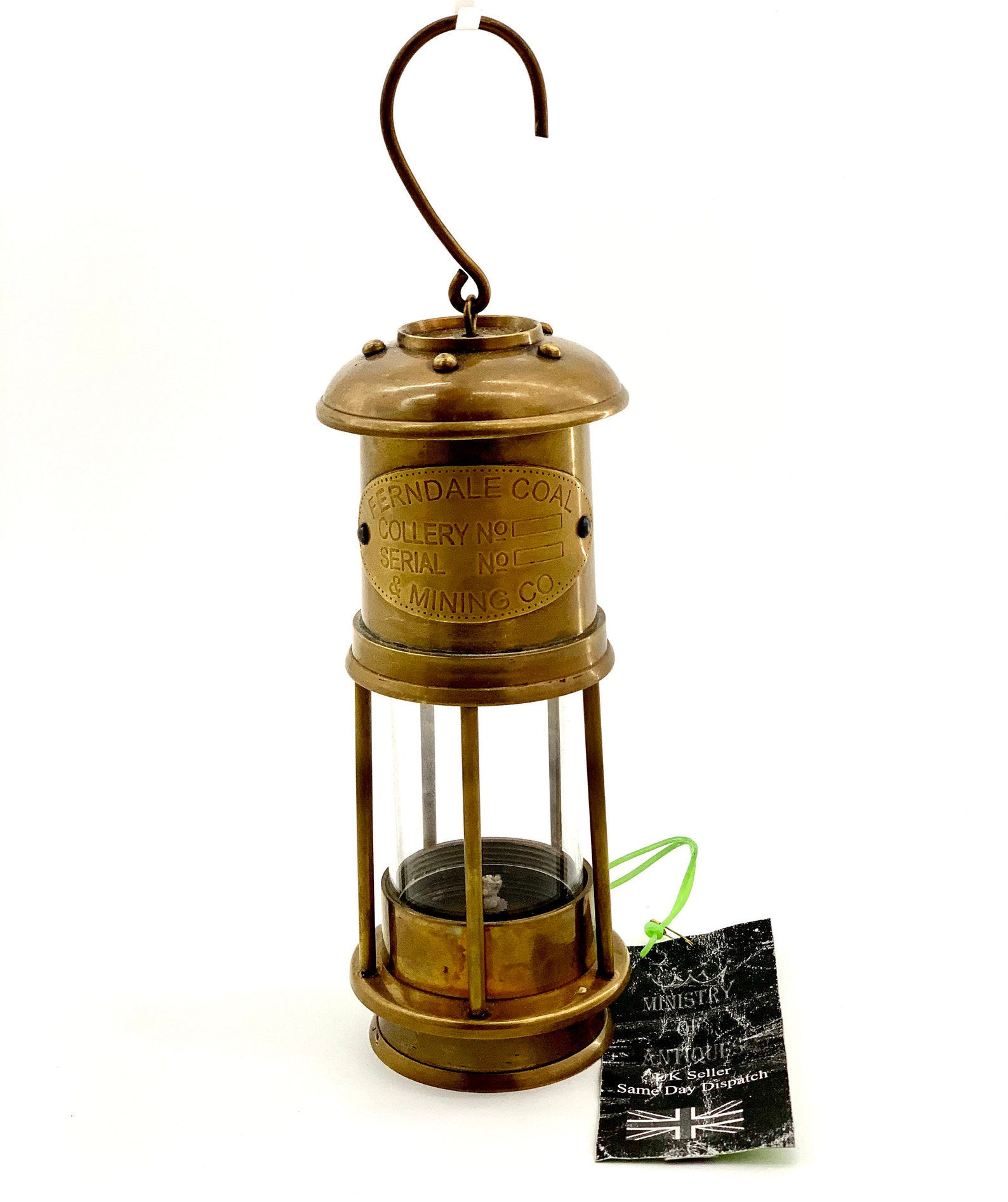 Antique Brass Mining Oil Lamp Nautical Coal Oil Lamp Home Etsy