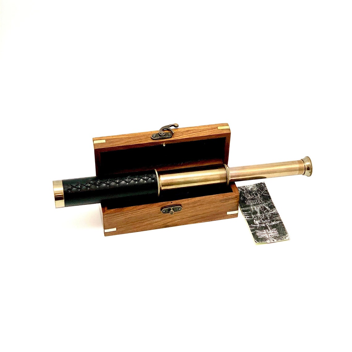 Antique Design Telescope Handheld Wooden Box Optic Nautical Etsy