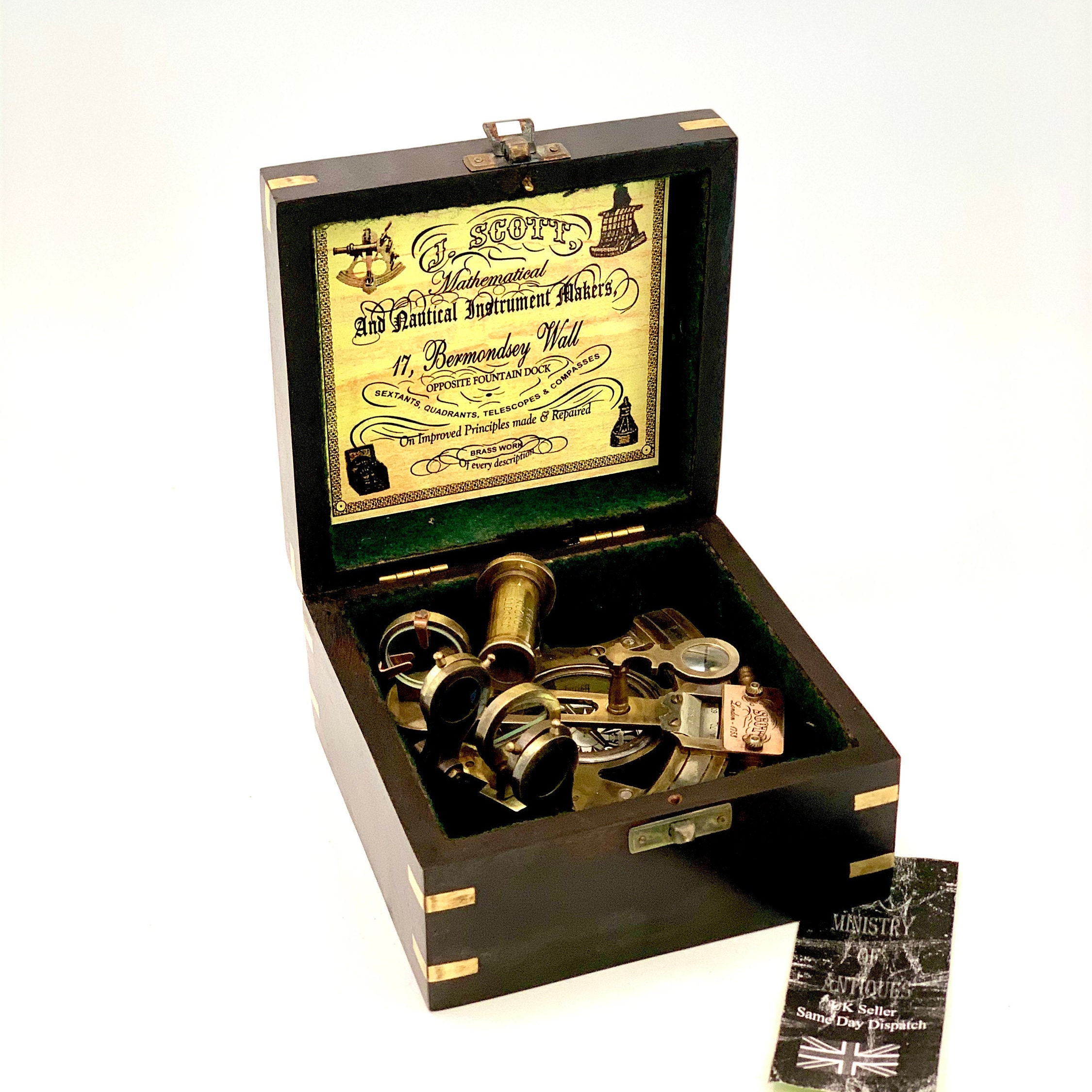 Antique Maritime Nautical Compass Sextant Vintage Marine