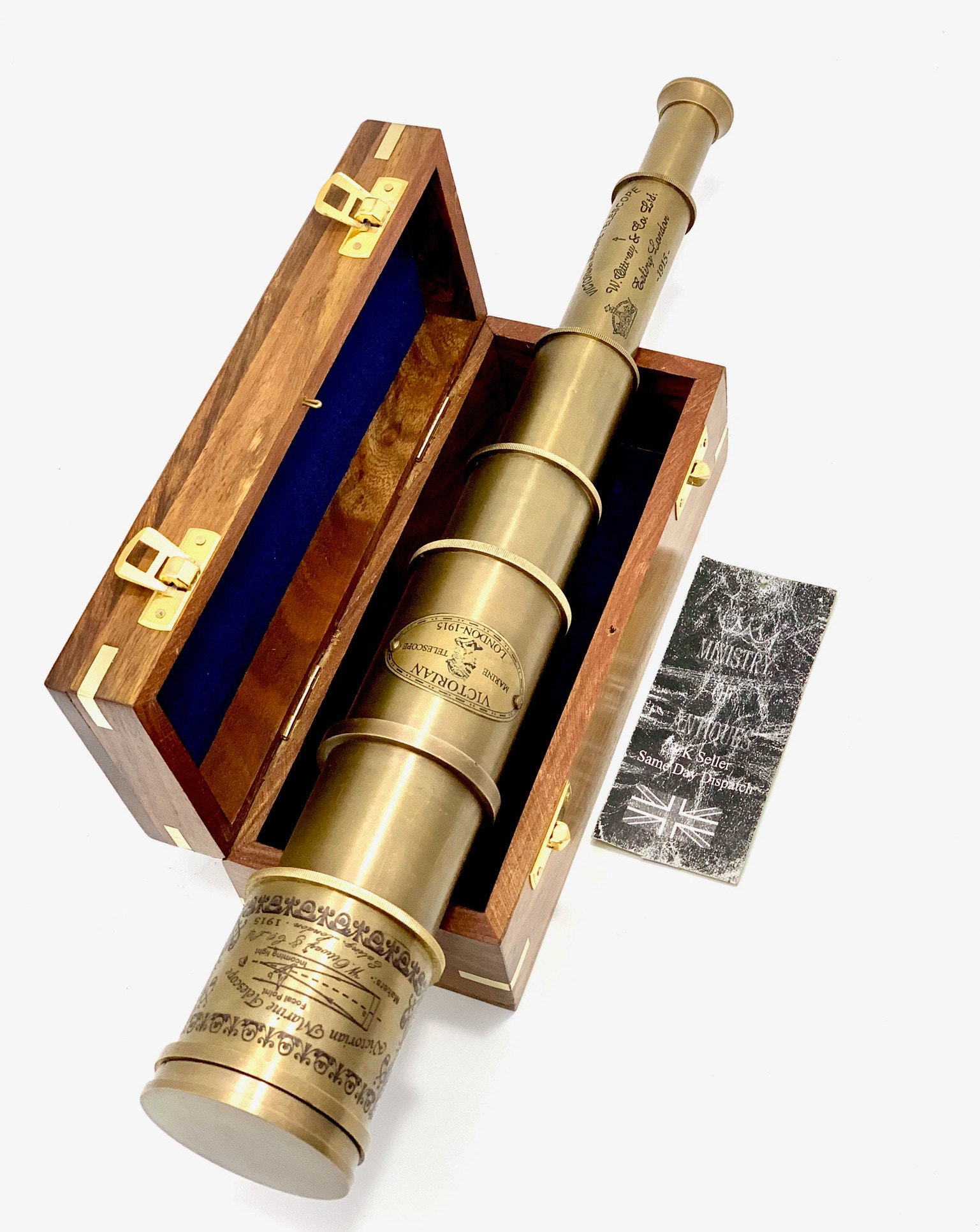 アンティーク ビクトリア朝 望遠鏡 アンティーク 20 インチ 手持ち式