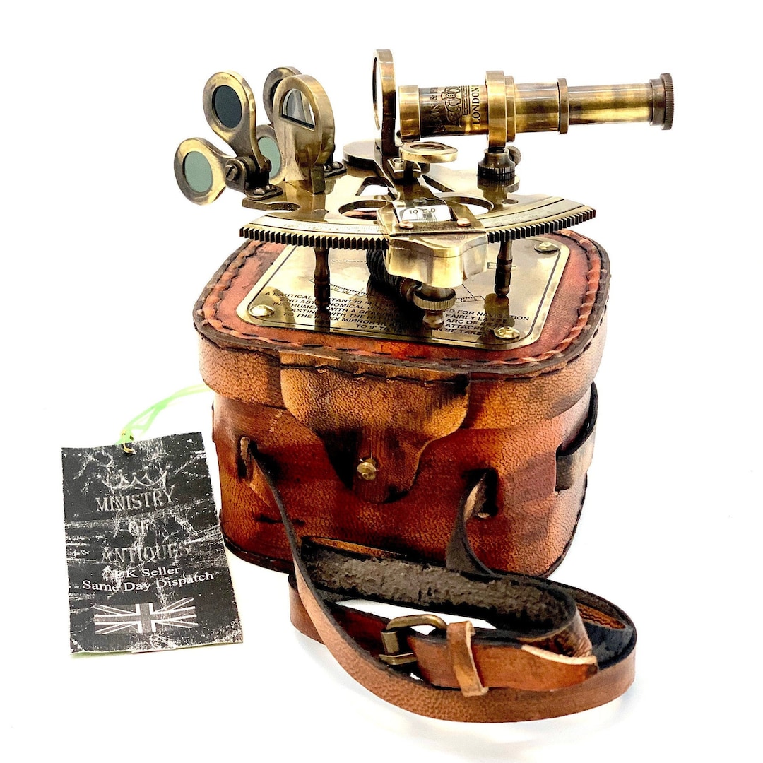 Antique Maritime Nautical Sextant Telescope Vintage Marine