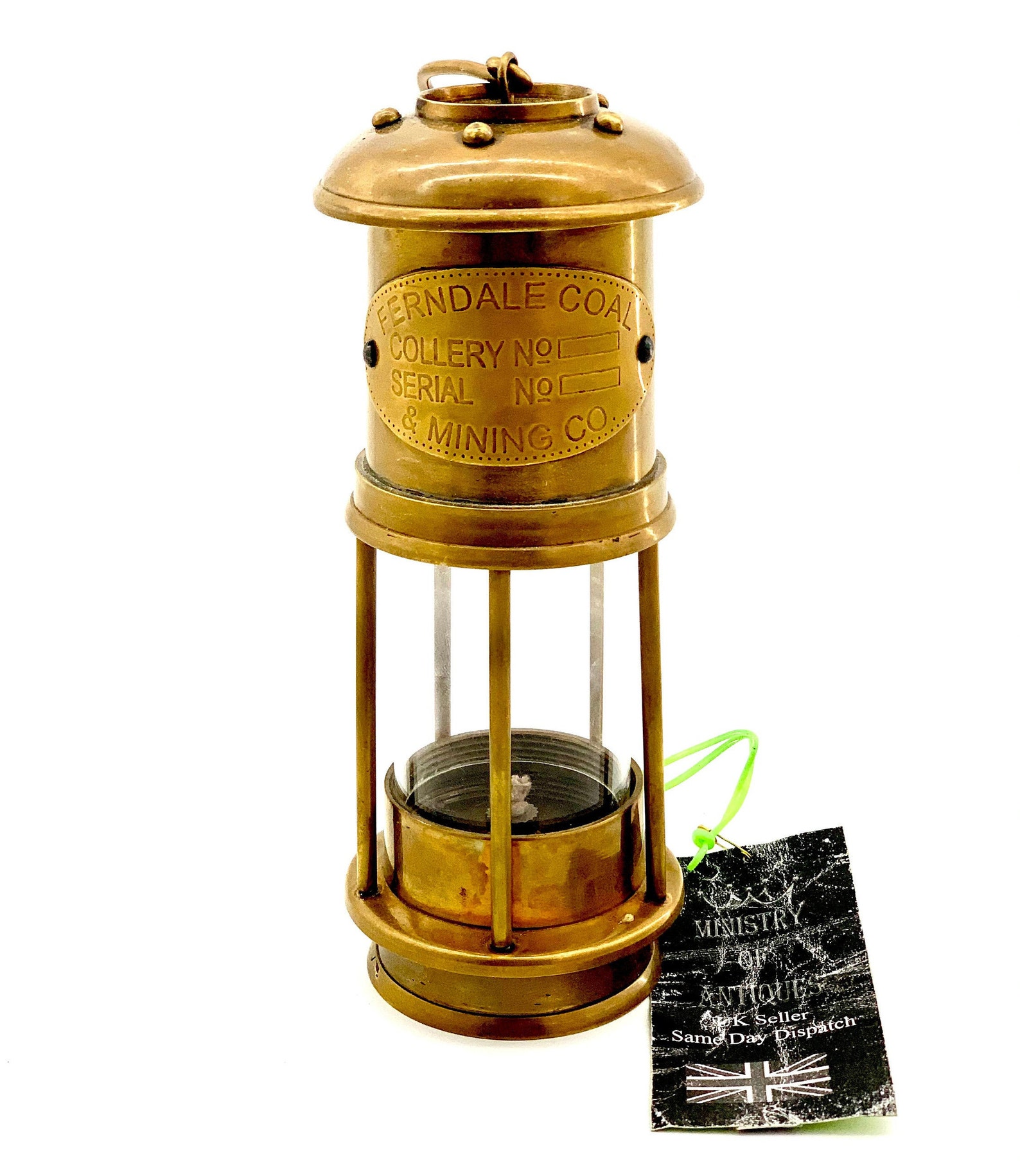 Antique Brass Mining Oil Lamp Nautical Coal Oil Lamp Home Etsy