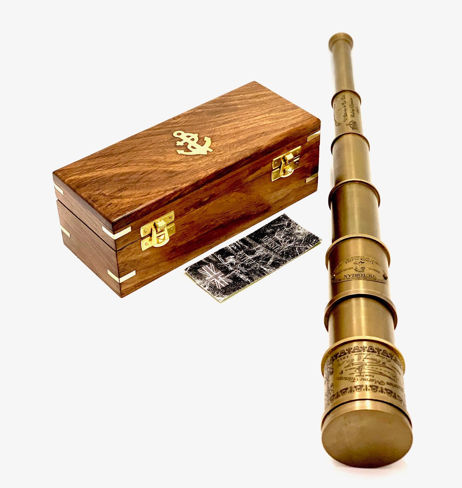 アンティーク ビクトリア朝 望遠鏡 アンティーク 20 インチ 手持ち式