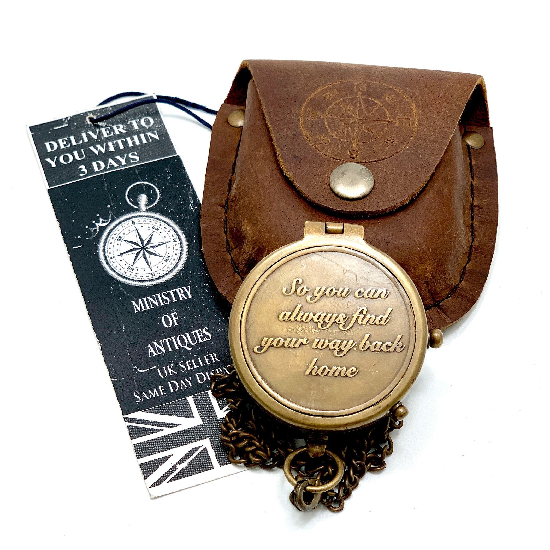 Engraved Pocket Compass , Personalised Compass, Gift for Mom, Working ...