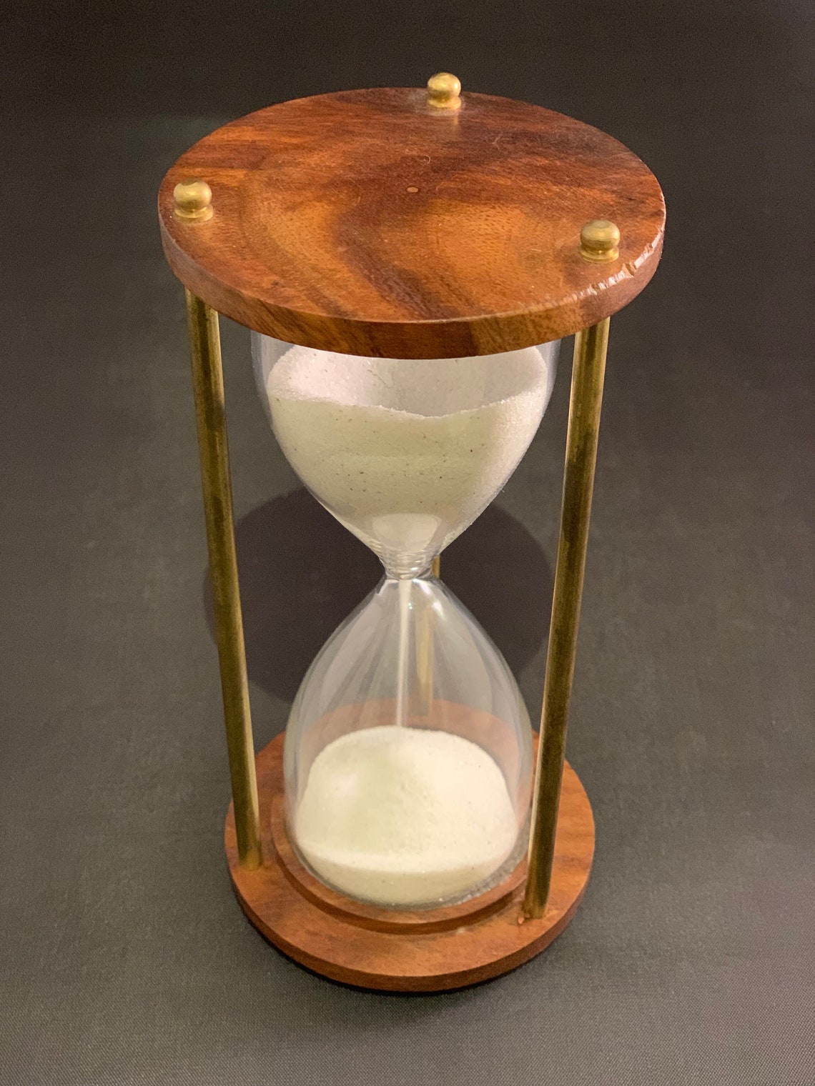 Sanduhr Aus Holz & Glas – 5-Minuten-Uhr Als Dekoratives Sammlerstück Für Zuhause