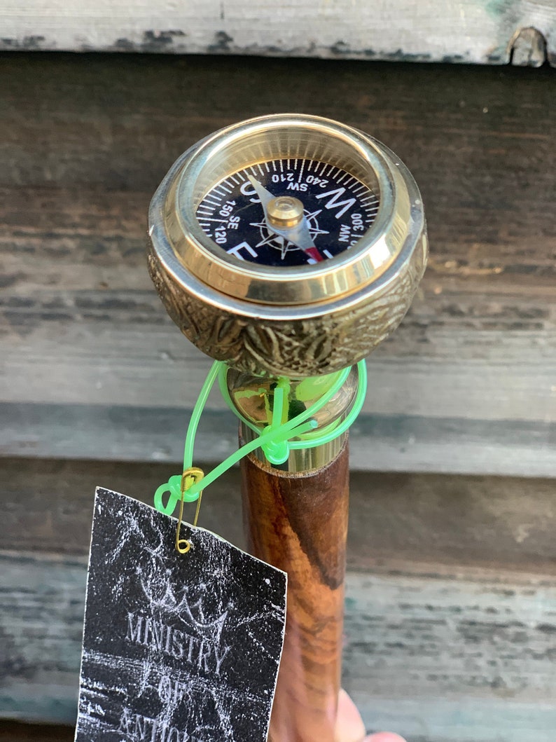 Compass Handle Walking Cane Royal Engineers Walking Stick Etsy