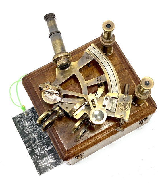 Antique Maritime Sextant Nautical Double Telescope Vintage Marine