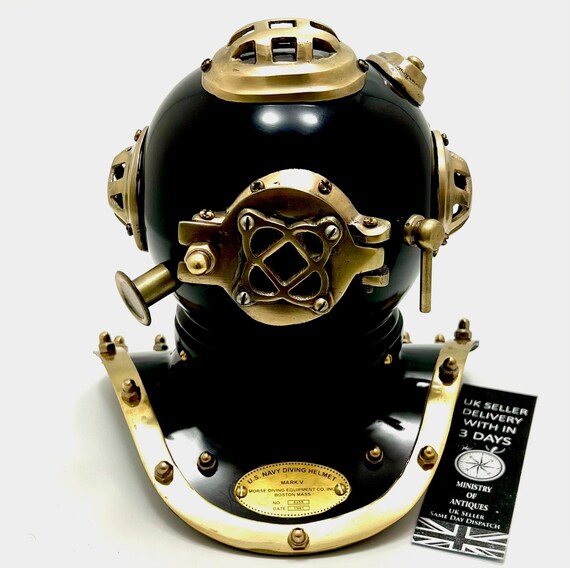 Antique Design US Navy Mark V Brass Divers Diving Helmet Marine