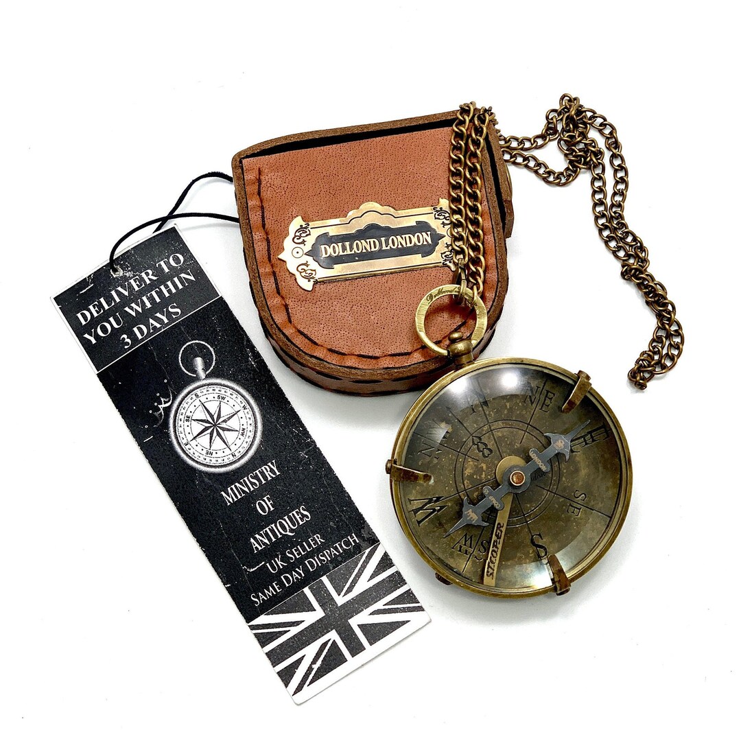 Personalized Compass, Pocket Compass, Brass Compass, Gift for Dad ...