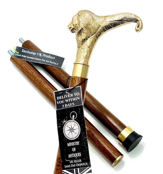 Bastone Da Passeggio Vintage In Legno Fatto A Mano Canna Intagliata Uomo Donn - Foto 8