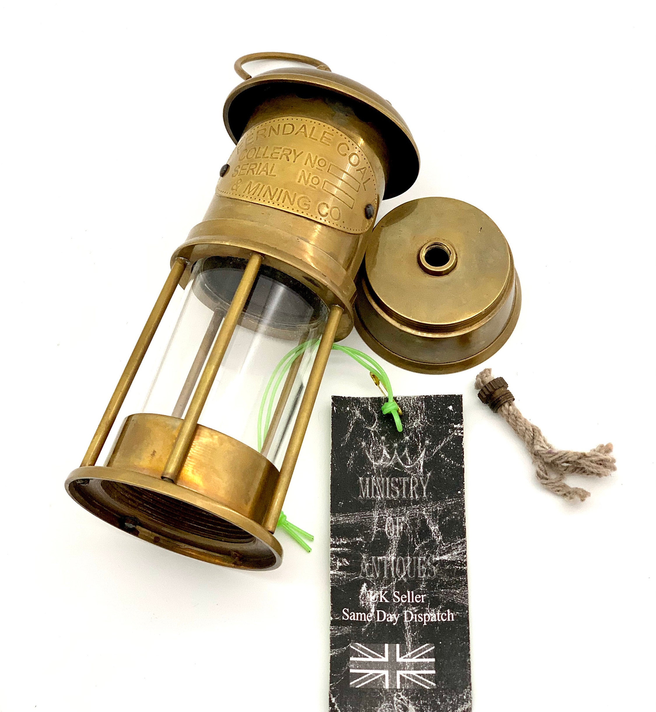 Antique Brass Mining Oil Lamp Nautical Coal Oil Lamp Home