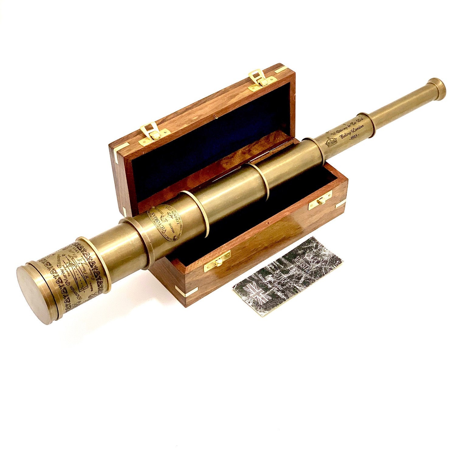 アンティーク ビクトリア朝 望遠鏡 アンティーク 20 インチ 手持ち式