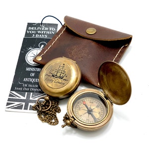 Engraved Personalised Pocket Compass Personalised Compass, Handmade Compass, Christmas Gift, Gift for husband, Gift for her, Wedding Gift