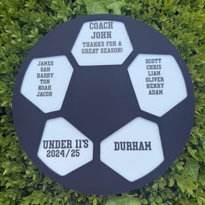 Personalised Football Coach Gift, Thank You Gift, Wall Plaque