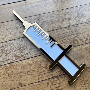 Syringe Wall Decor: Acrylic Aesthetics Clinic Art