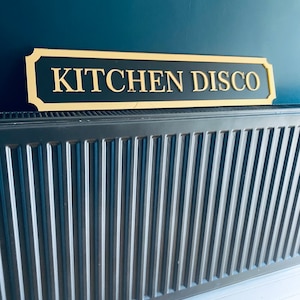 KITCHEN DISCO Street style sign, wall decor.