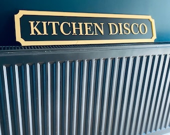 KITCHEN DISCO Street style sign, wall decor.