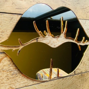 Mirror Acrylic Lips: Gallery Wall Decor (30cm Width)