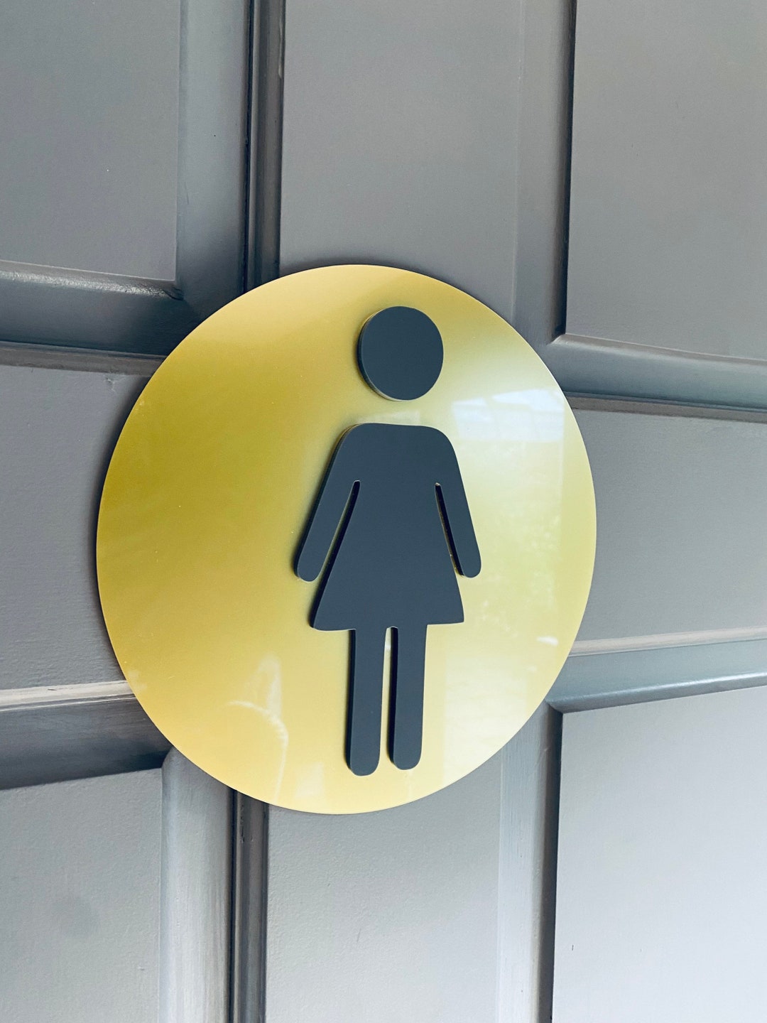 3D Acrylic Toilet Door Sign, 3mm Acrylic, Salon Sign, Business Sign