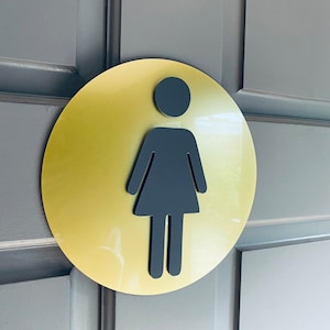 3D Acrylic Toilet Sign: Male & Female Restroom Door Decor