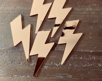 PAQUETE DE 5 MINI RAYOS - Acrílico - ESPEJO Dorado