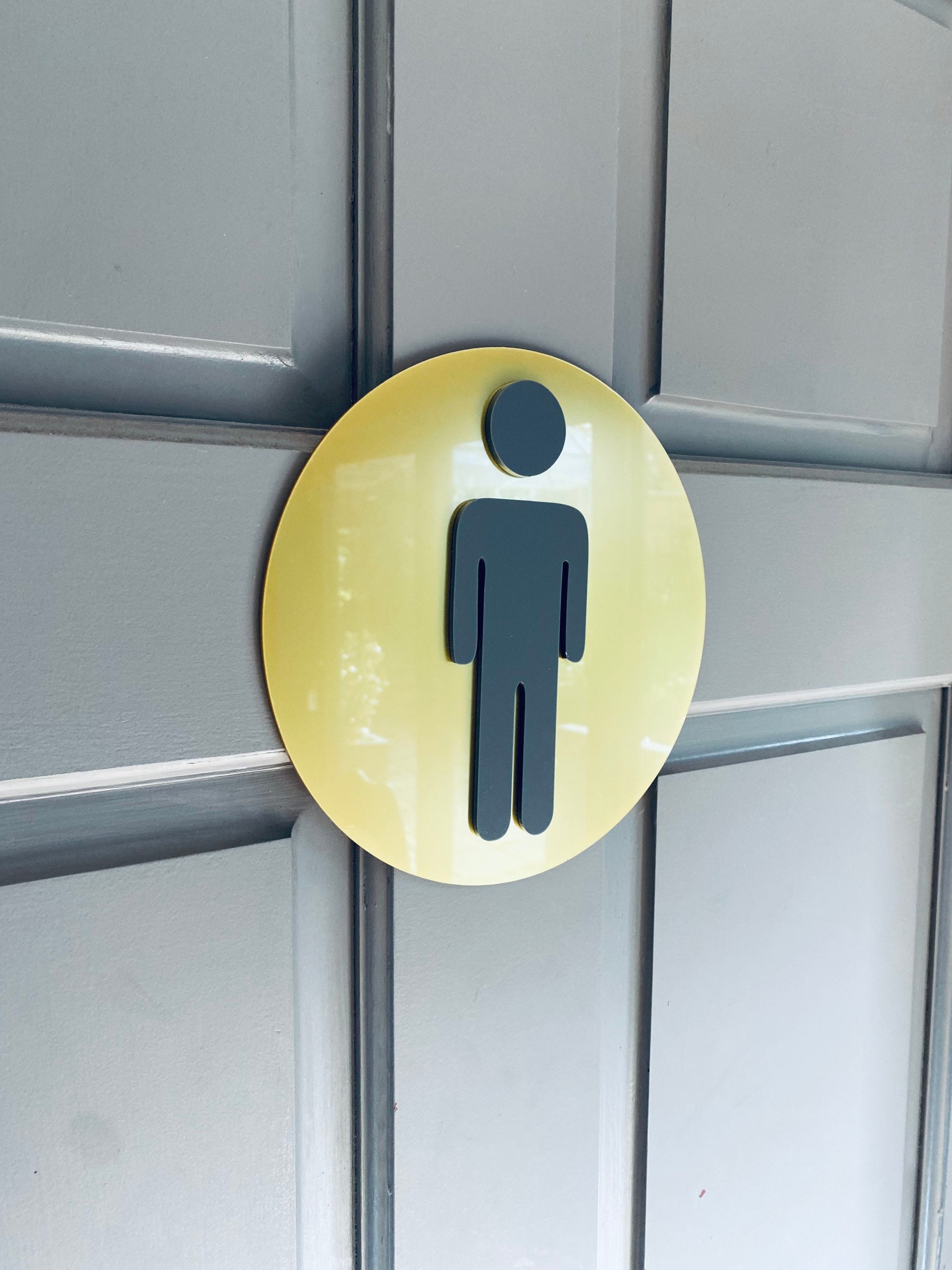 3D Acrylic Toilet Door Sign 3mm Acrylic Salon Sign Business Etsy UK