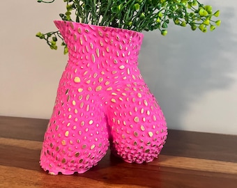 Juicy Booty Vase: 3D Textured PLA Sculpture, Home Decor