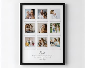 Custom Mother's Day Gift, Personalised Mum Photo Print, Mum's Birthday Present, Gift to Mum from Son and Daughter, Gift for Mummy