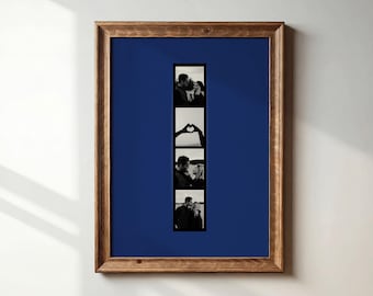 Personalised Photo Booth Print, Polaroid Photo Gift, Custom Boyfriend Gift, Photo Strip Print, Wall Art, Anniversary, Memories Keepsake