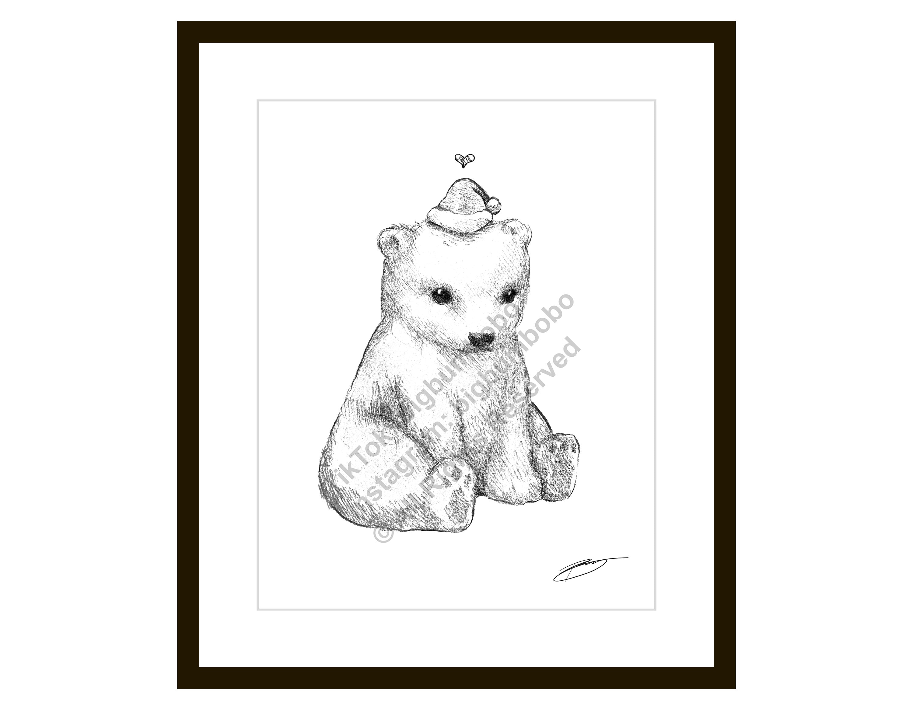 Polar Bear Illustration, Drawing, Engraving, Ink, Line Art, Vector Stock  Vector - Illustration of carnivore, danger: 244467103